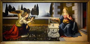 Leonardo, Annunciazione, 1472-75 circa